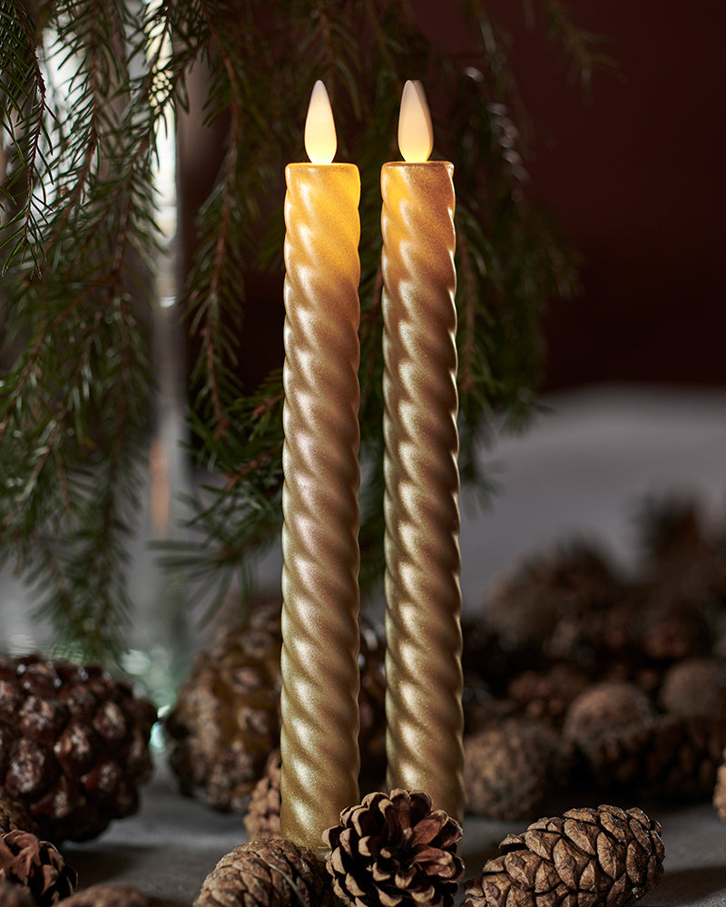 Magische Sara Tall Wave LED Kaarsen - Set van 2