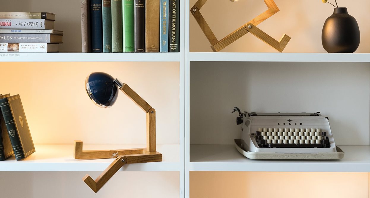 Smeltende momenten - Vintage Witte Mr. Wattson Tafellamp