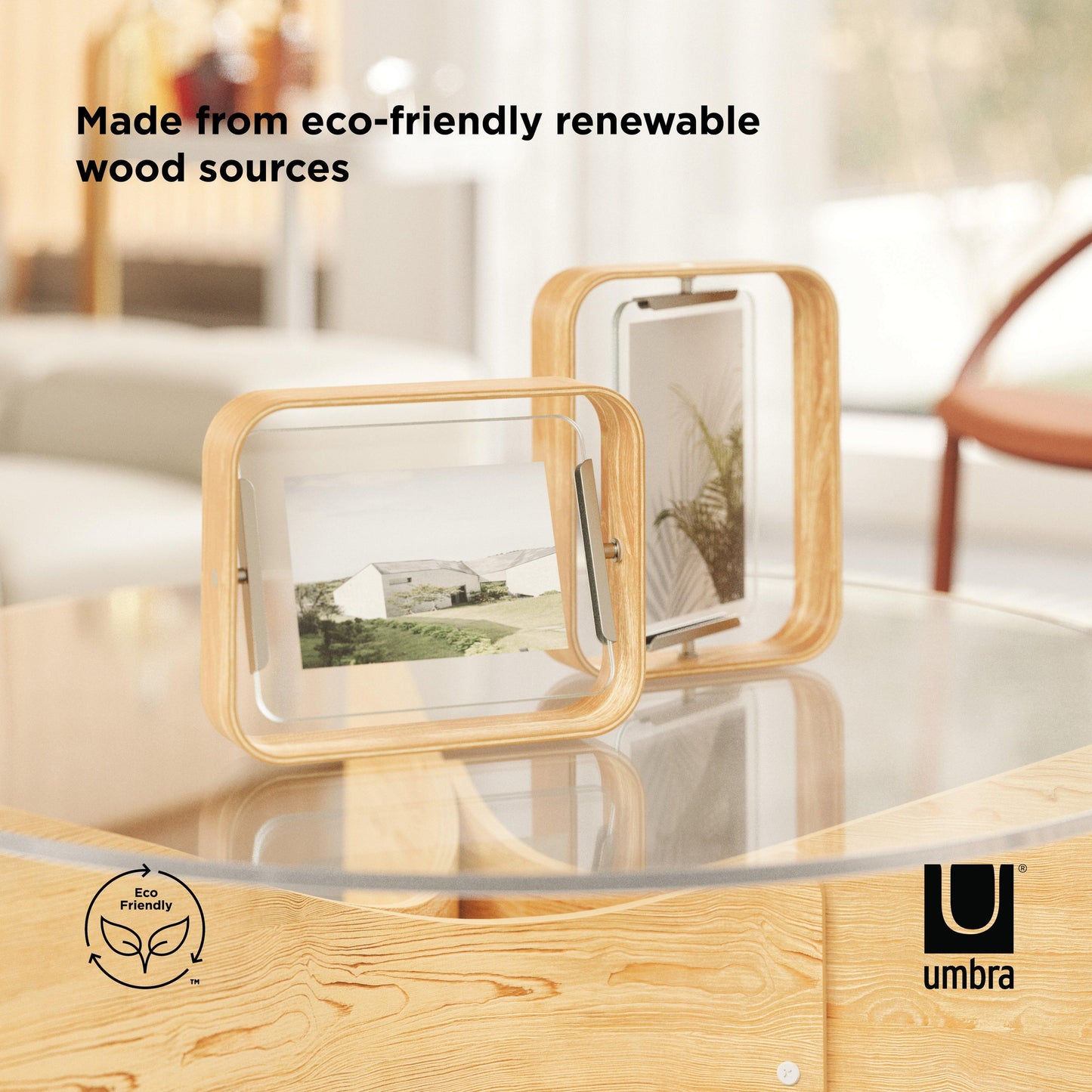 Umbra Bellwood Fotokader 13x18 cm – Naturel Hout (Staand model)