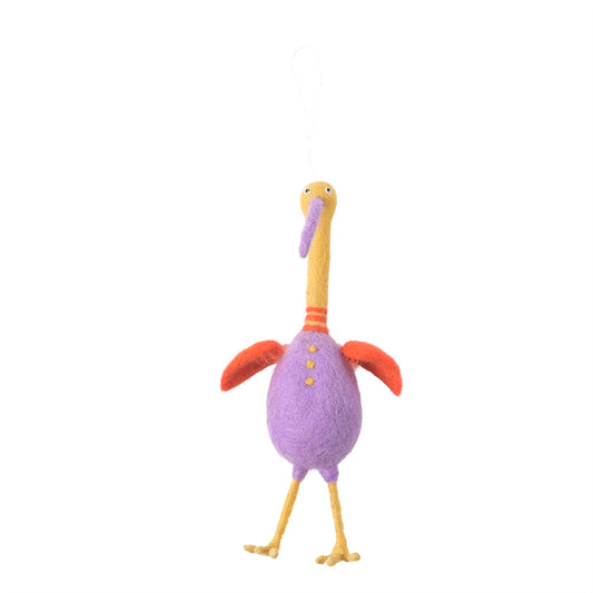 Aveva Funky Bird – Lilac (L) – Handgemaakt Decoratief Vilten Vogeltje