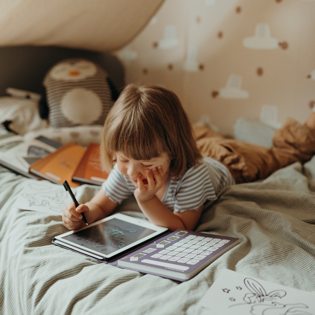 Kidywolf Kidydraw-mini – draagbaar tekenttablet - dieren