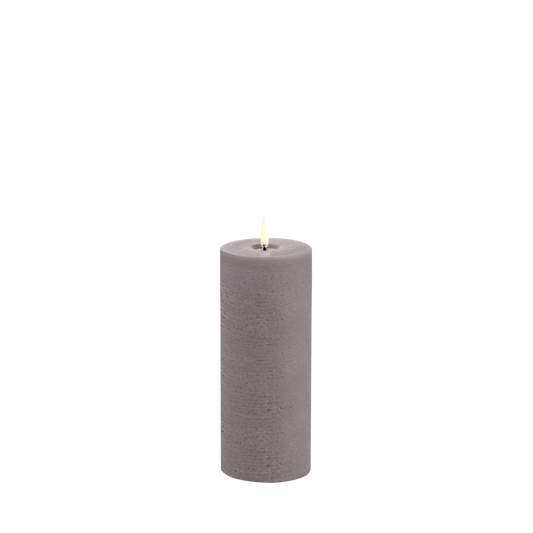 Uyuni LED Pillar gesmolten kaars, Zandsteen, Rustiek, 7,8x20 cm