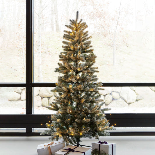 Sirius Elias kerstboom 1,5 m, groen/sneeuw - 195 LED