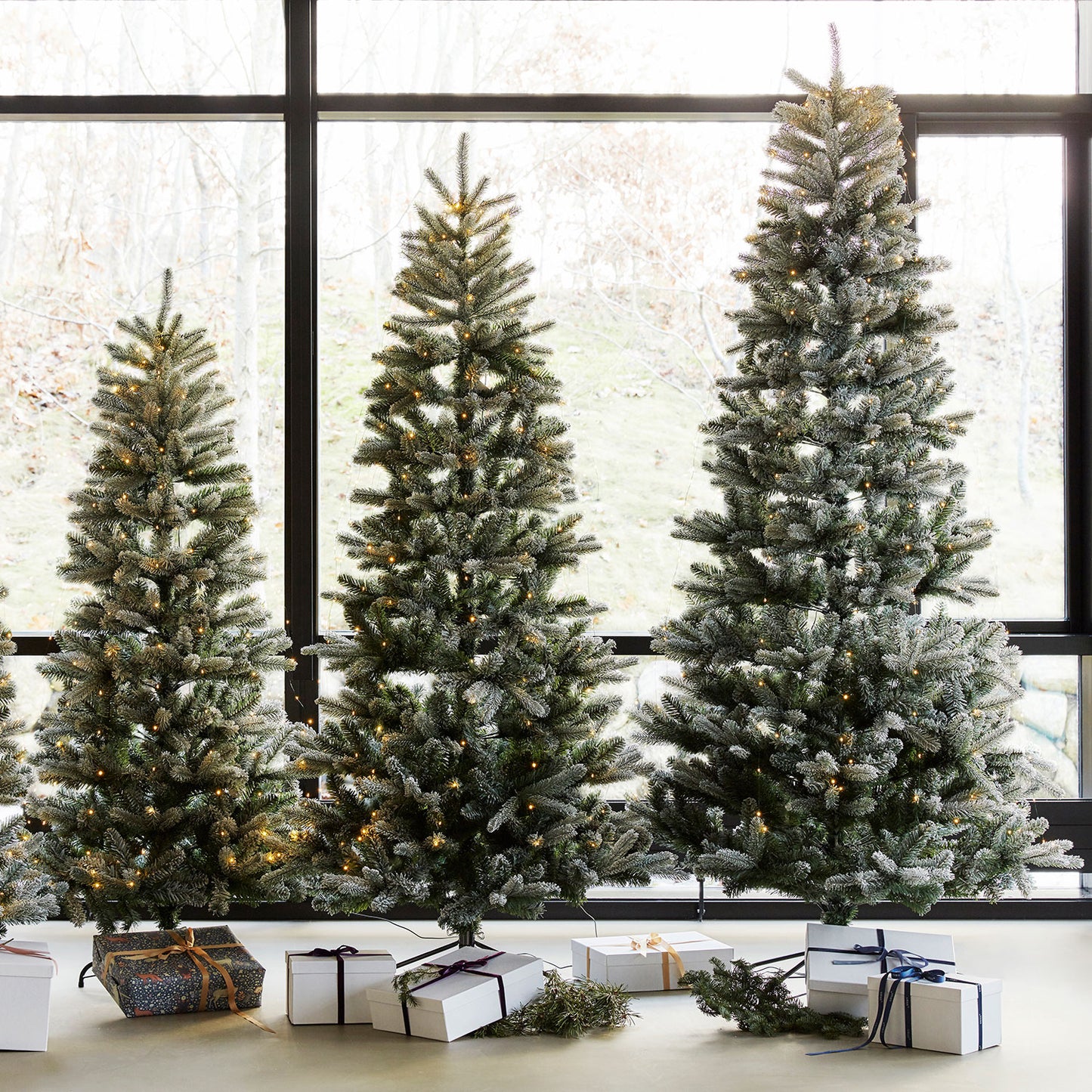 Sirius Elias kerstboom 1,5 m, groen/sneeuw - 195 LED