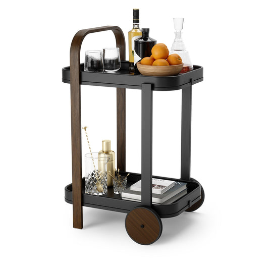 Umbra Bellwood Bar/Serving Cart – Zwart/Walnoot